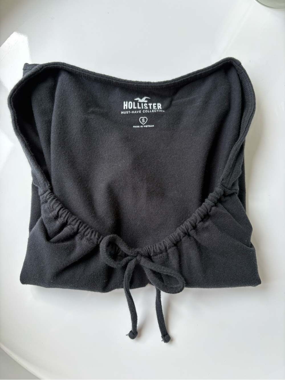 Hollister Black Corset Style Sweetheart Tie Top XS - Picture 5 of 6